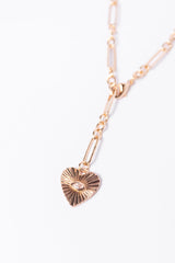 Two Layer Necklace with Big Heart