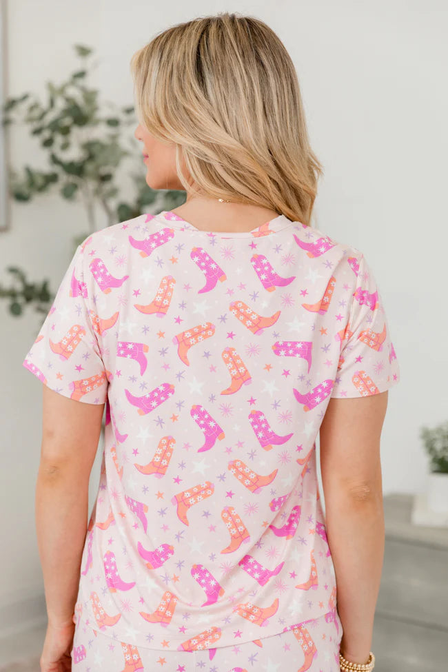 Over The Moon in Giddy Up Girly Bamboo Pajama Top SALE