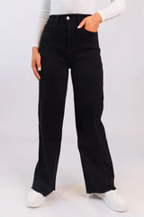 Kelsea Black Wash Wide Leg Jeans