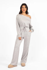 Wear It Out Heather Grey Boat Neck Jumpsuit SALE