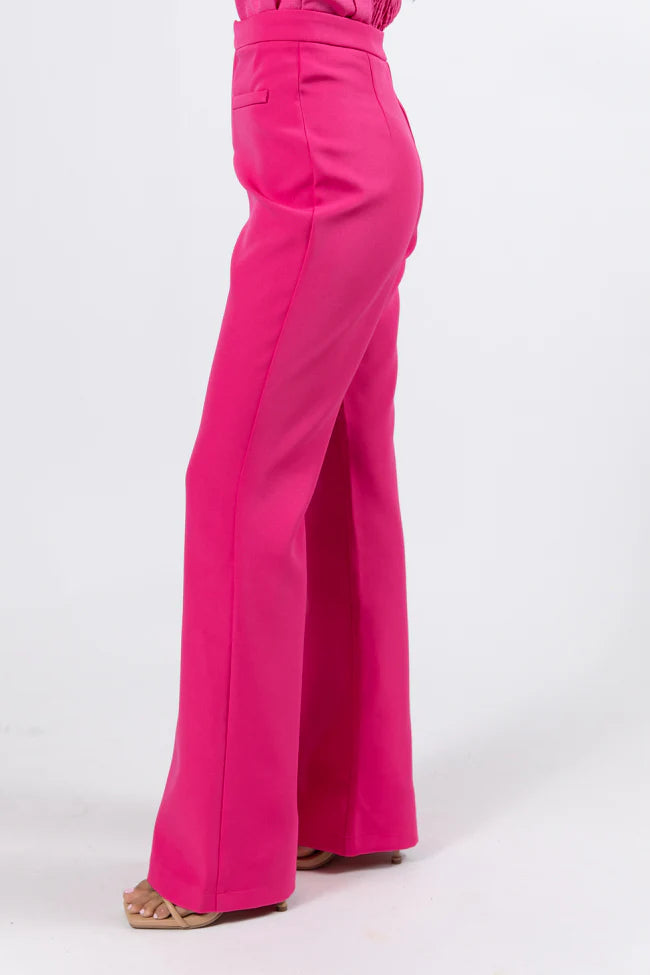 Beyond Romance Pink Flare Trousers FINAL SALE