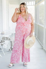 Sweet But Salty Pink Floral Jumpsuit FINAL SALE