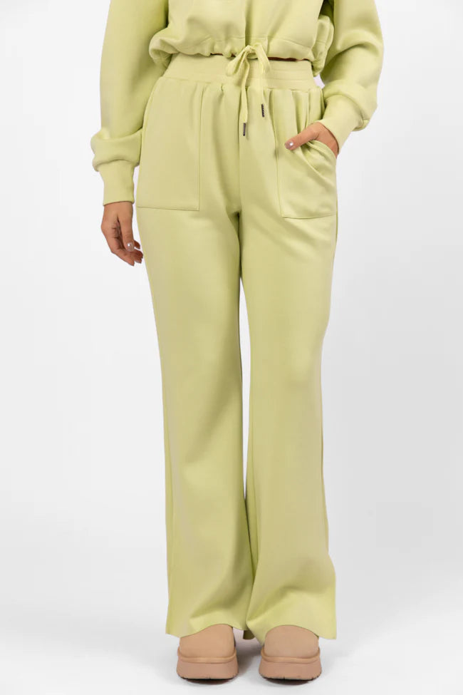 Only One Lime Wide Leg Pull On Pants SALE