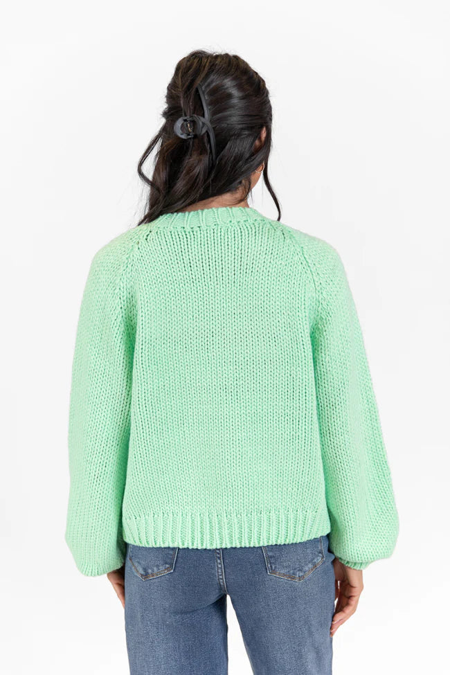 Apres Party Green Sweater FINAL SALE