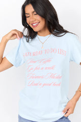 Saturday To Do List Chambray Comfort Colors Graphic Tee