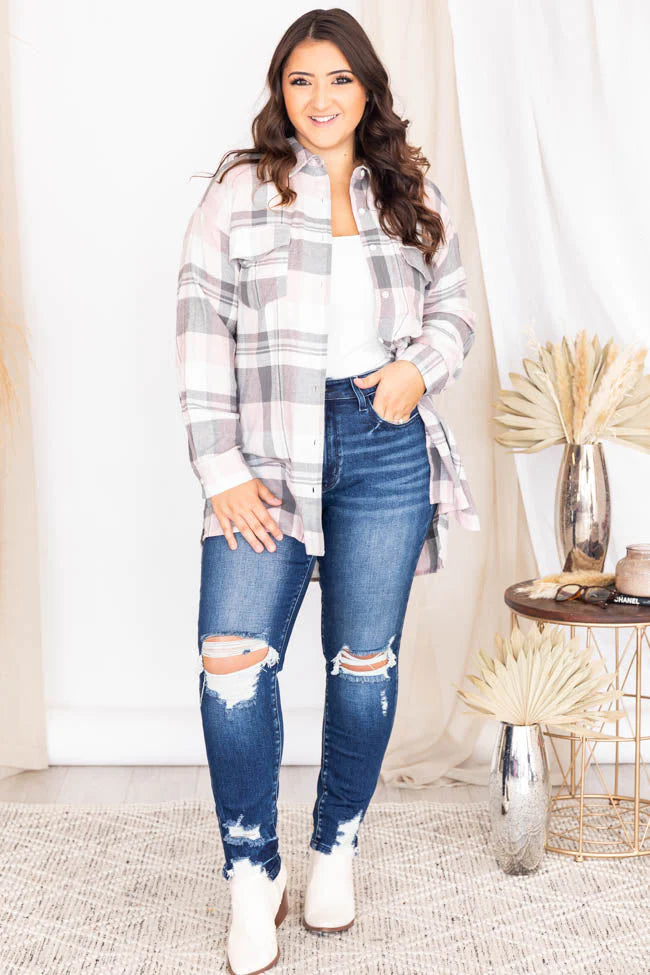 Adoring You Pink Plaid Blouse FINAL SALE