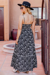 Live A Little Black Floral Maxi Dress FINAL SALE