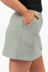 Have It My Way Sage Textured Knit Skort SALE