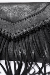 Black Fringe Handbag