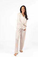 Good To Get Away Neutral Stripe Pajama Pants