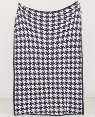 Make Me Believe Black Houndstooth Blanket SALE