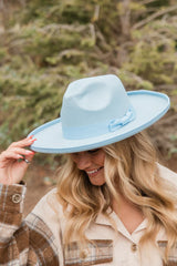 Blue Wide Brim Hat FINAL SALE