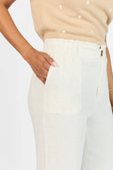 Wish For This Beige Linen Blend Trousers