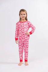 Kid's Sweet Dreams Strawberry Hearts Pajama Set FINAL SALE