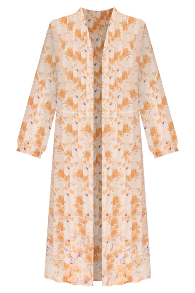 Change The Ending Orange/Purple Floral Kimono FINAL SALE