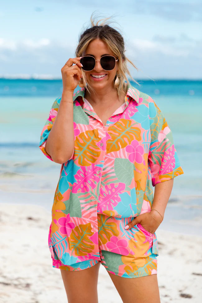 Kabana Krew Bold Tropical Button Up Shirt SALE