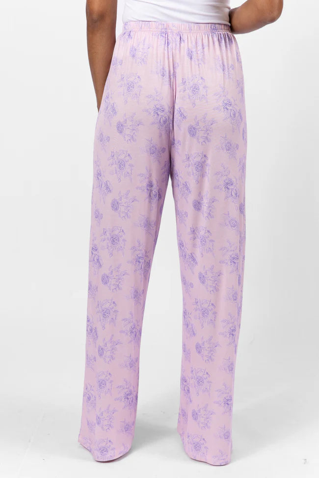 Sweet Dreams In Purple Floral Fantasy Pajama Pants FINAL SALE