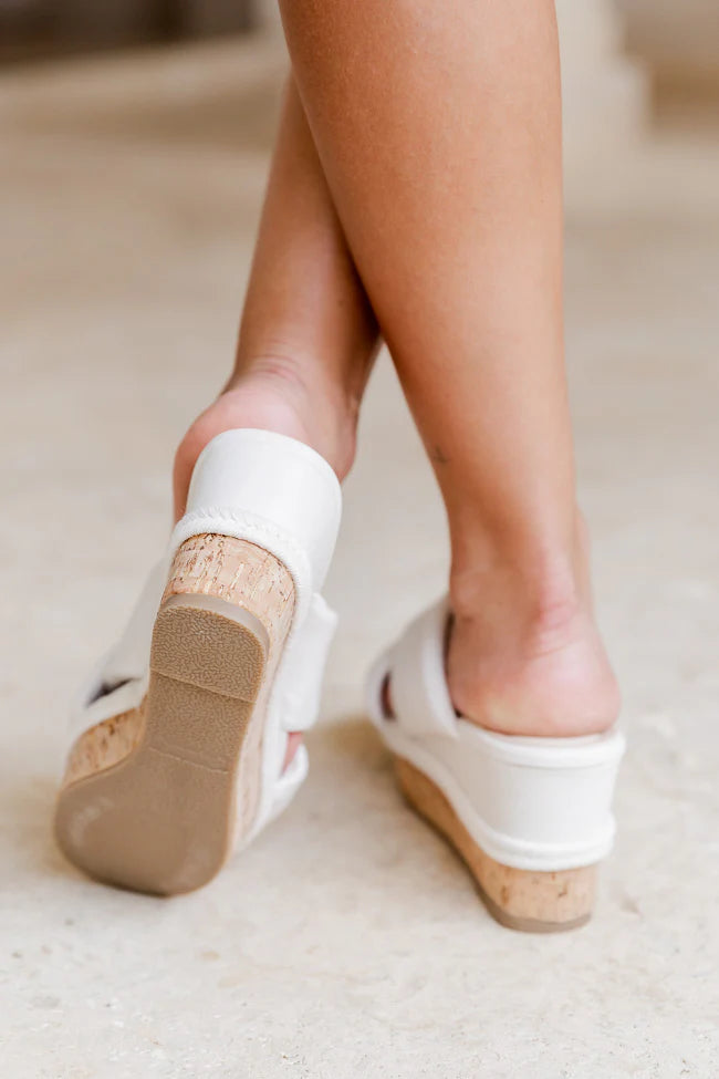 Brenna Off White Sandal Wedge FINAL SALE