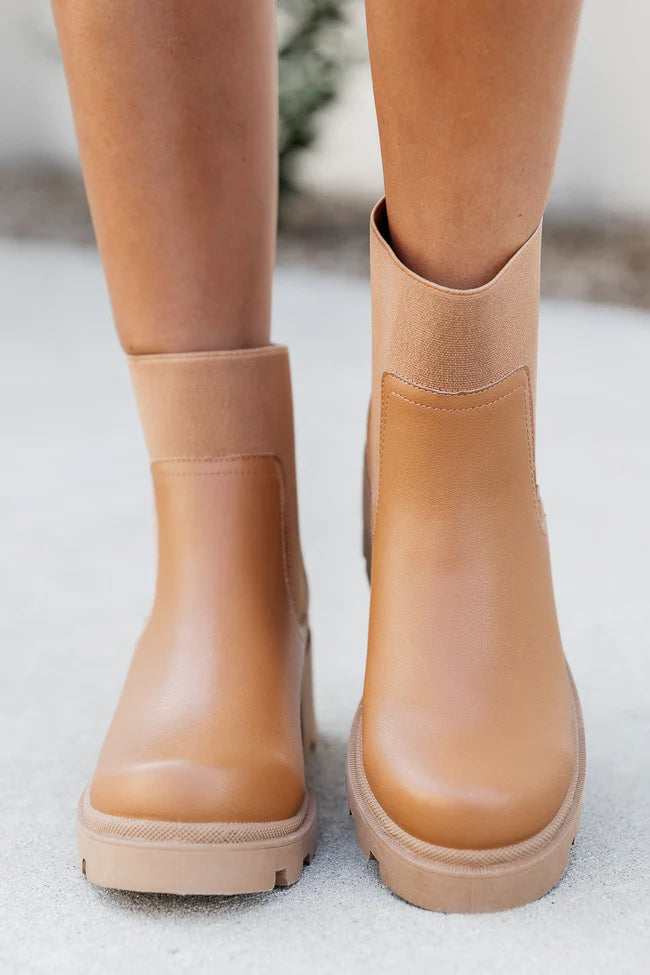 Ashley Camel Chunky Booties FINAL SALE