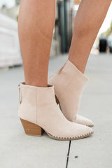 Collins Toast Suede Studded Booties