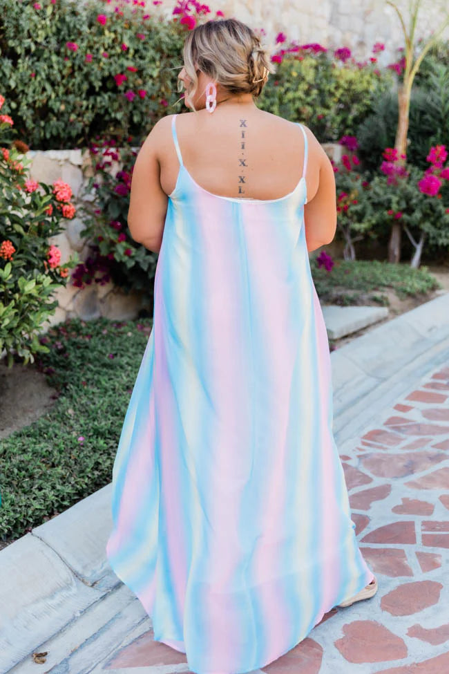 Oceans Of Love Multi Ombre Maxi Dress FINAL SALE