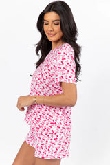 Over the Moon Cherry Hearts Pajama Top FINAL SALE