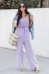 Jump For Joy Lavender Gauze Jumpsuit SALE