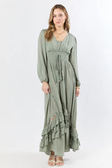 Lucky To Have You Sage Maxi Dress - Coming Soon