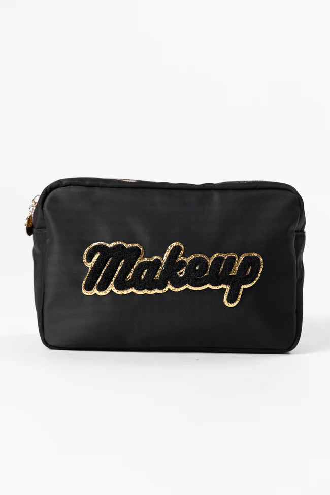 Black "Makeup" Travel Pouch