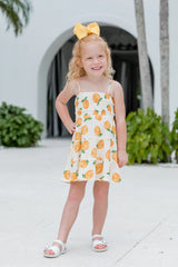 Kid's Tea With You Lemon Printed Gauze Dress SALE