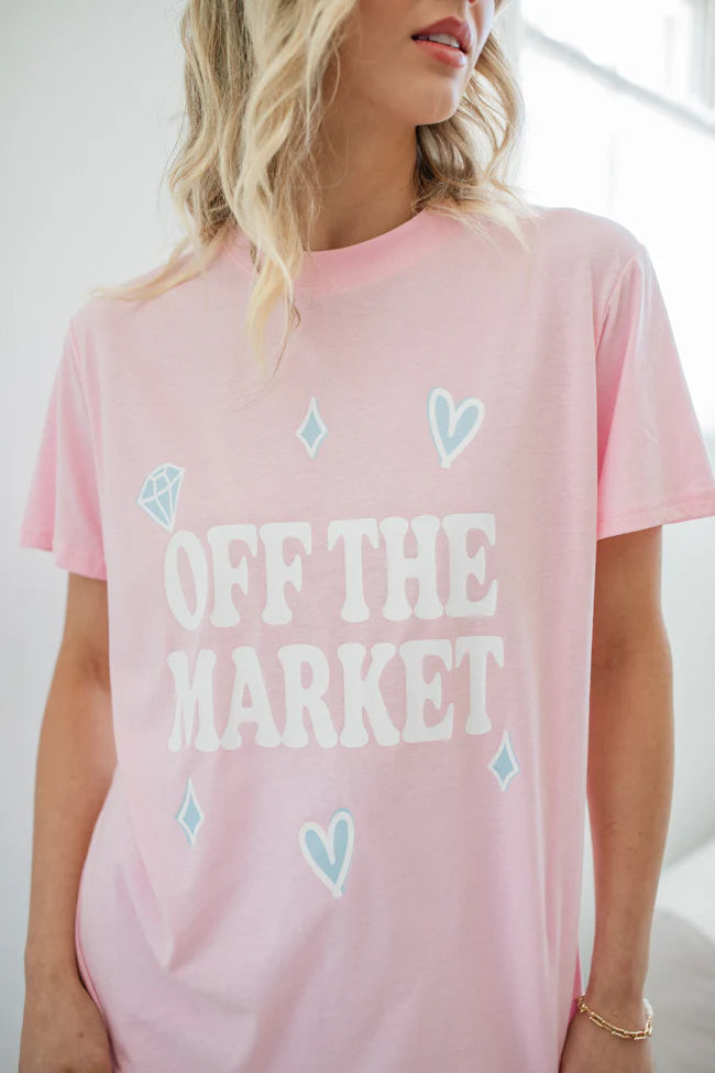 Off The Market Light Pink Oversized Graphic Tee