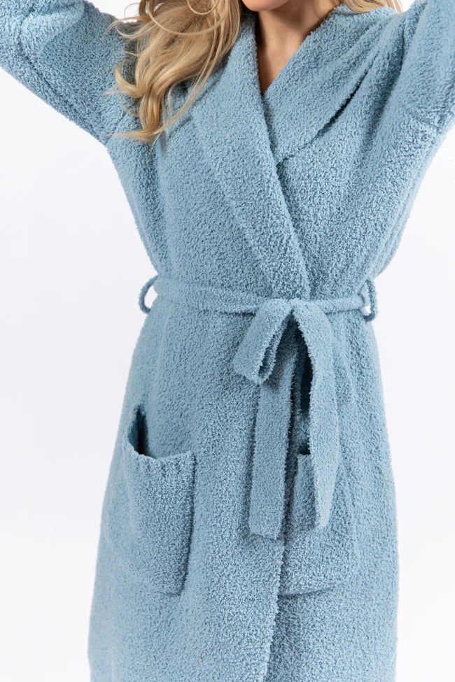 It Was All A Dream Hooded Light Blue Robe SALE