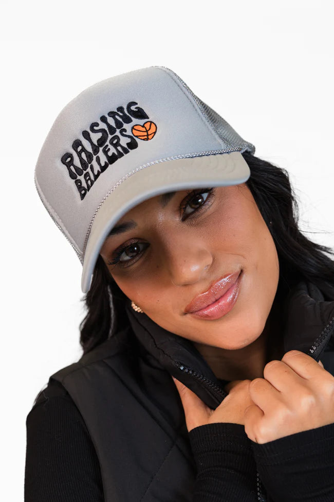 Raising Ballers Light Grey Trucker Hat