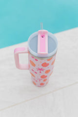 Sippin' Pretty Beachin' It 40 oz Drink Tumbler With Lid And Straw SALE