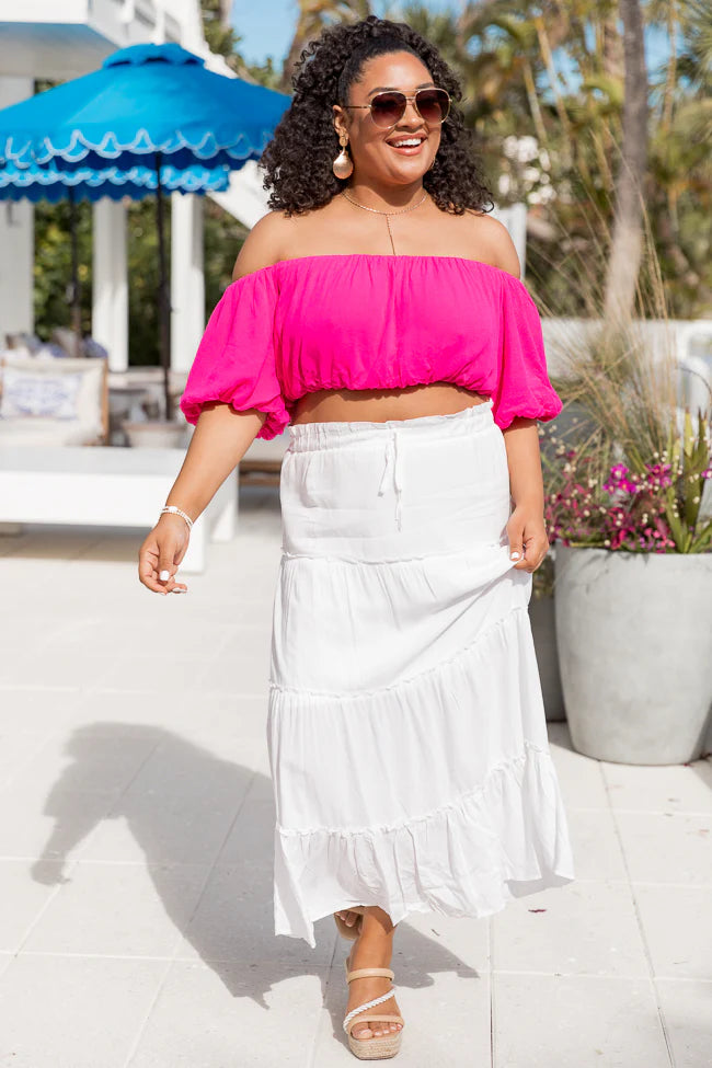 Day By Day Ivory Midi Skirt SALE