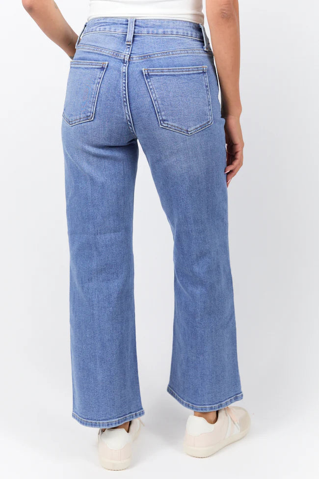 Mallory Medium Wash Ankle Length Straight Leg Jeans