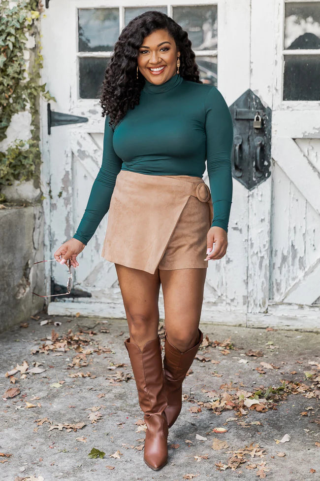 Sweet Autumn Days Tan Ring Detail Skort FINAL SALE