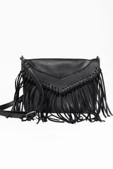 Black Fringe Handbag