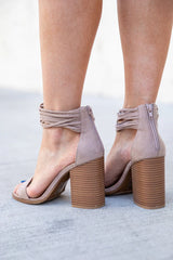 Amelia Taupe Heels FINAL SALE