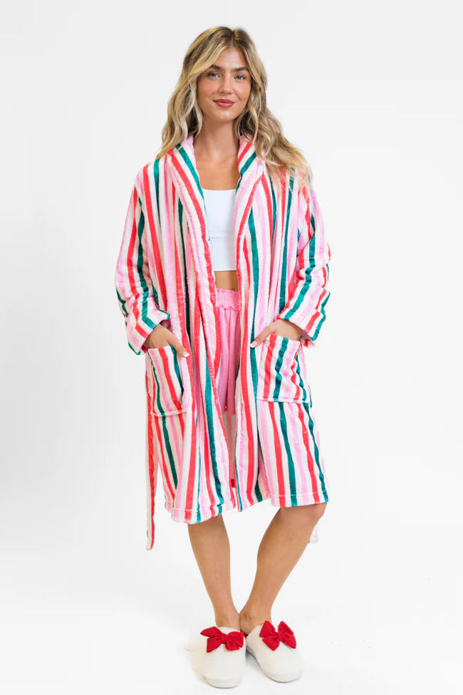 Christmas Stripes Rise and Shine Robe FINAL SALE