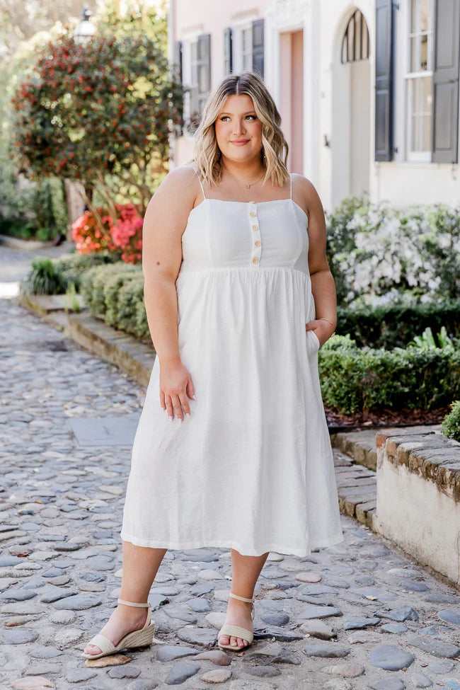 New Beginnings Ivory Midi Dress FINAL SALE