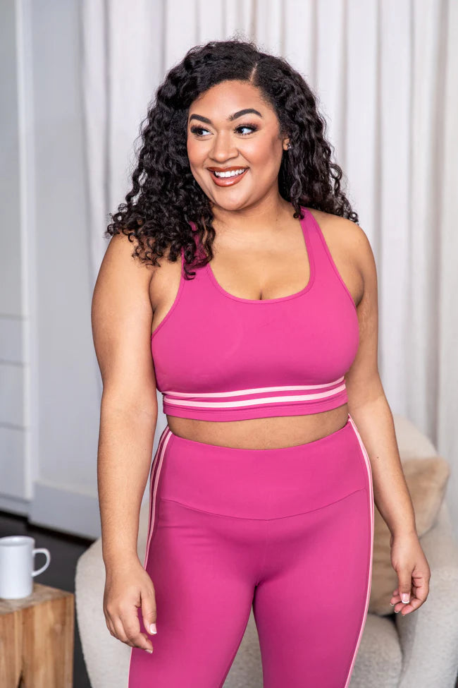 Make It Happen Pink Sports Bra FINAL SALE