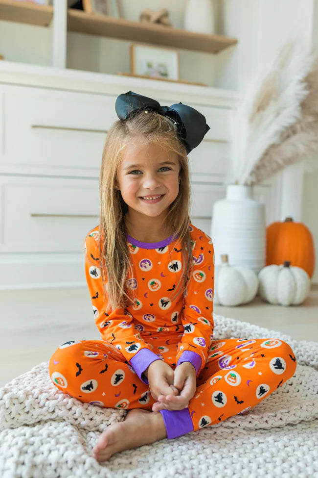 Kid's Creepy Cute Halloween Cookie Bamboo Pajama Set Macy Blackwell X Pink Lily FINAL SALE