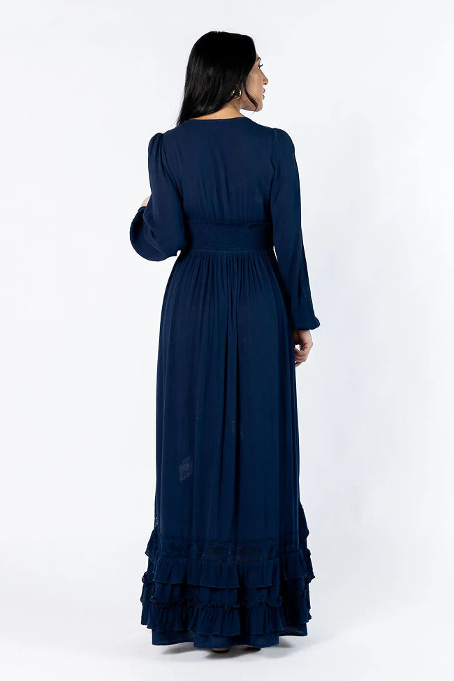 Lucky To Have You Navy Maxi Dress