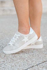 Karlie Taupe Rhinestone Star Sneaker SALE