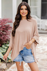 In My Element Tan Basic Flowy Tee SALE