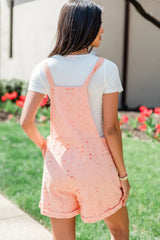 Might Surprise You Peach Eyelet Romper SALE