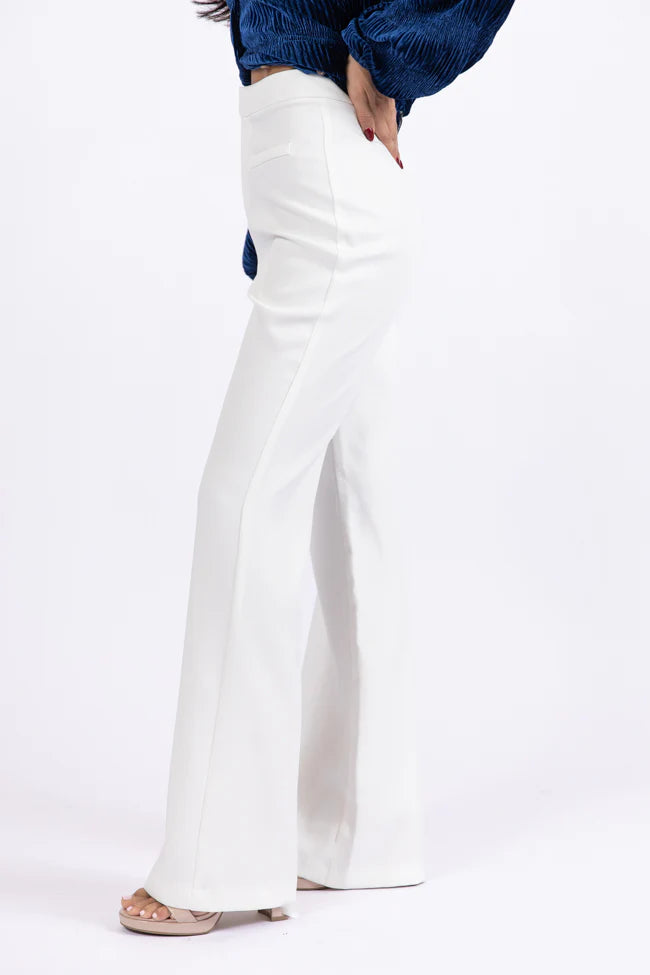 Beyond Romance White Flare Trousers FINAL SALE