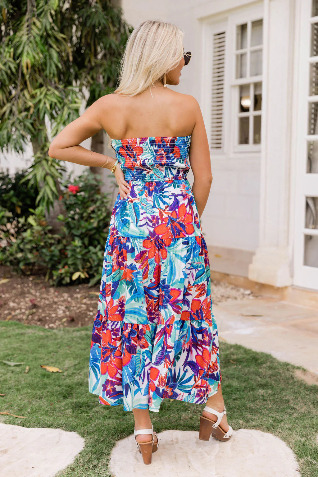 Heading To Paradise Blue Floral Jumpsuit FINAL SALE