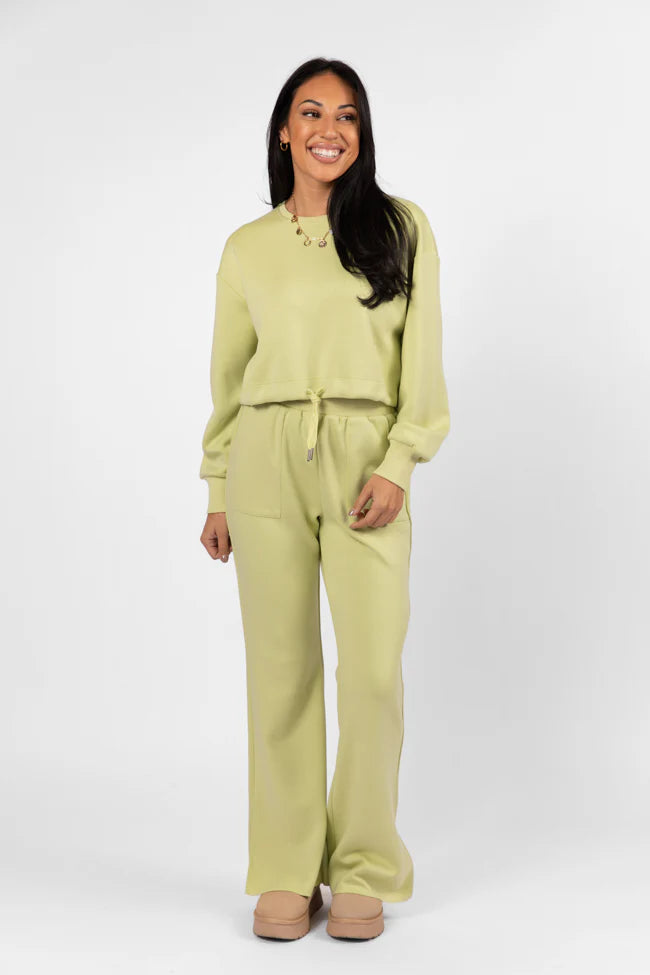 Only One Lime Drawstring Hem Pullover SALE